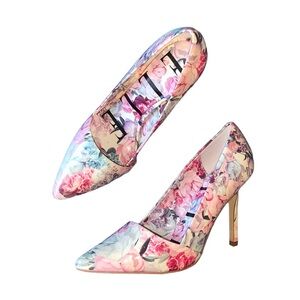 ELLE floral stiletto pointed heels size 8
